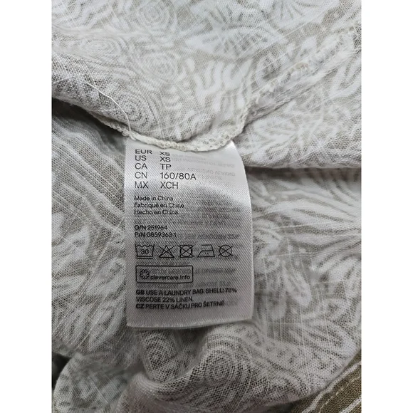 Desmond & Dempsey H&M Linen Blend Belted Tropical Dress XS Resort - Picture 4 of 8